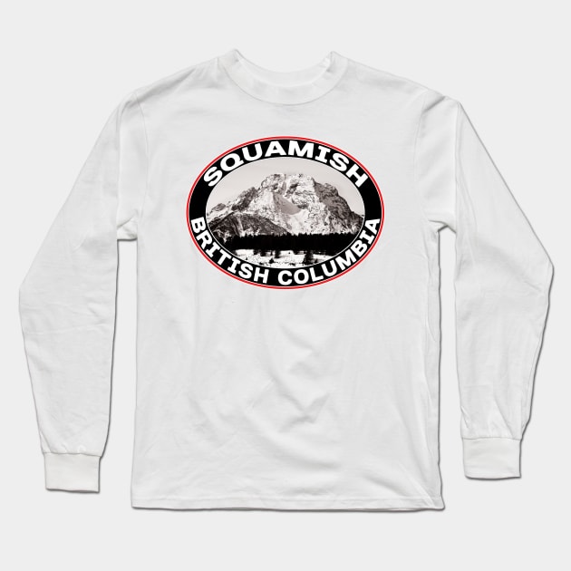 Squamish British Columbia Canada Mountains Lake Climbing Long Sleeve T-Shirt by TravelTime